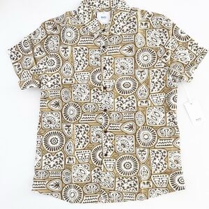 Katin Castaway Print Linen Blend Button Down Shirt Men’s Size Medium New